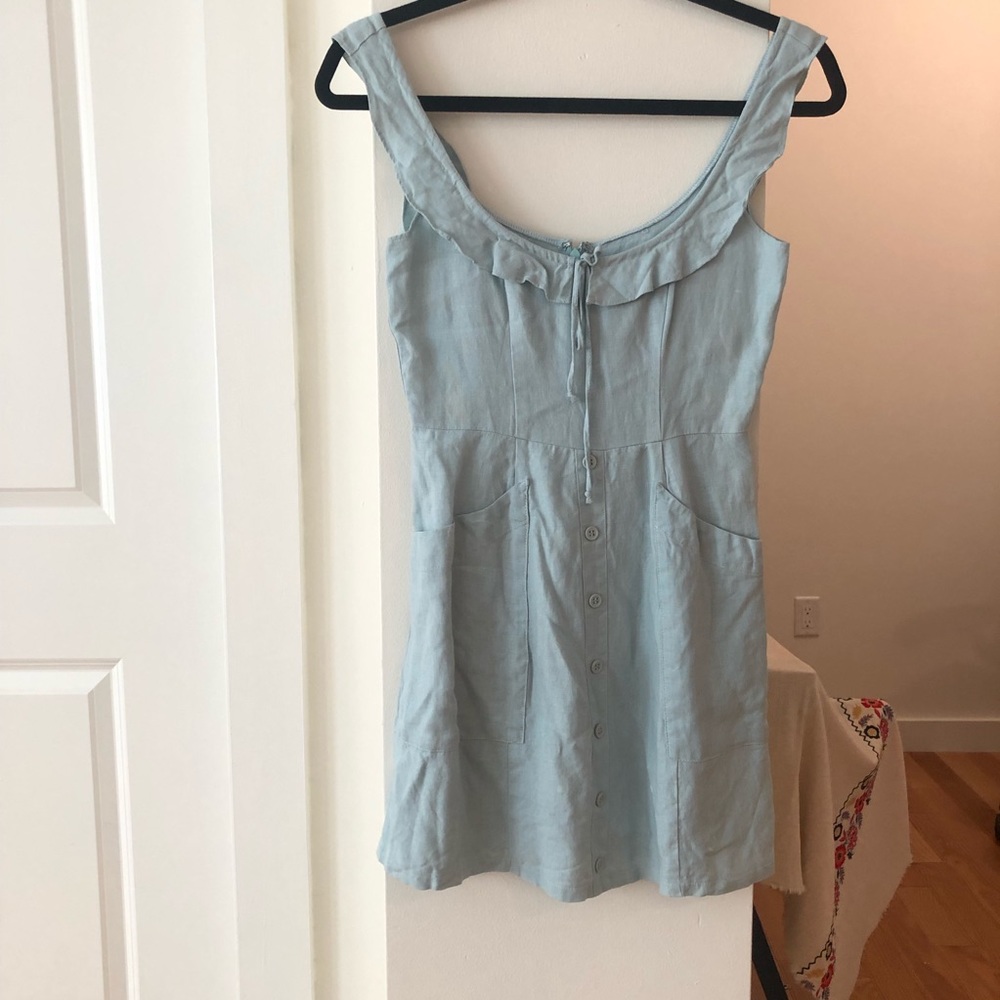 Reformation light blue (Tiffany blue) short dress